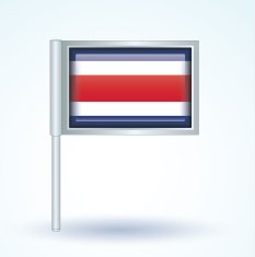 Flag of Costa rica vector illustration N2