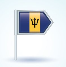 Flag of Barbados vector illustration N2