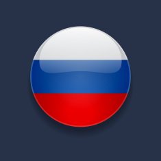 Round icon with flag of Russia N2