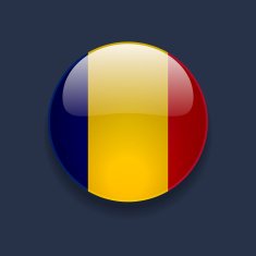 Round icon with flag of Romania N2