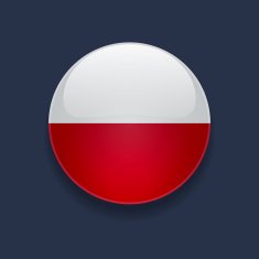 Round icon with flag of Poland N2
