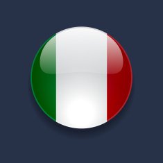 Round icon with flag of Italy N2