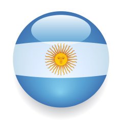World Flag Button Argentina