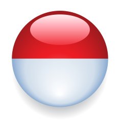 World Flag Buttons Indonesia