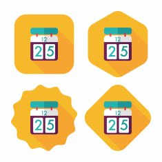 Calendar flat icon with long shadow eps10 N48