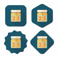 Calendar flat icon with long shadow eps10 N49
