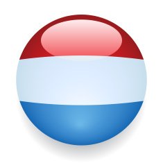 World Flag Button Luxembourg