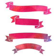 vector watercolor colorful ribbons banners N4