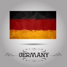 Vector geometric polygonal Germany flag