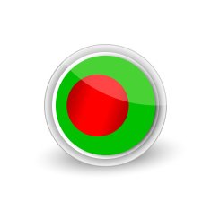 Vector rounded flag button icon of Bangladesh