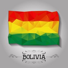 Vector geometric polygonal Bolivia flag
