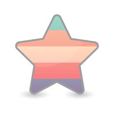 star with a transgender pride flag