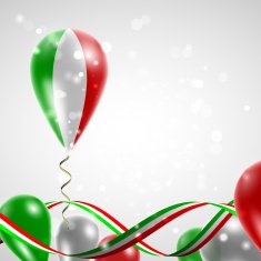 Flag of Italy on balloon