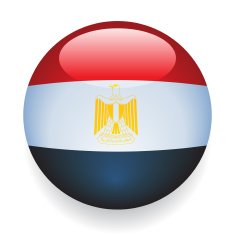 World Flag Button Egypt