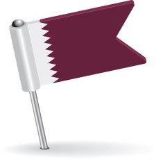 Qatar pin icon flag Vector illustration