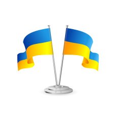 Ukraine vector table flag isolated
