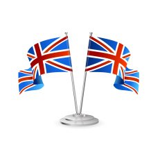 UK vector table flag isolated