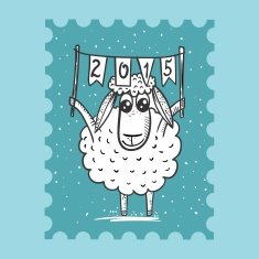 Stamp with sheep