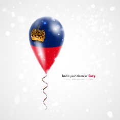 Flag of Liechtenstein on balloon N2