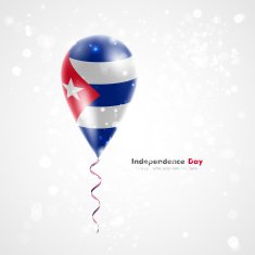 Flag of Cuba on balloon