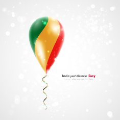 Flag of the Republic Congo on balloon