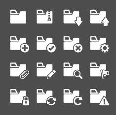 folder icon set 1 vector eps10