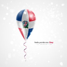 Flag of Dominican Republic on balloon N2