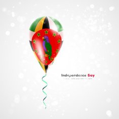 Flag of Dominica on balloon N2