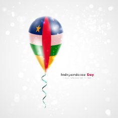 Flag of Central African Republic on balloon N2