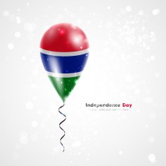 Flag of Gambia on balloon N2