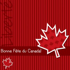 'Happy Canada Day' sticker card in vector format N11
