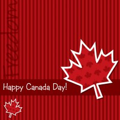 'Happy Canada Day' sticker card in vector format N13