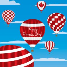 Canada Day greeting card in vector format