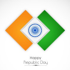 Stylish national flag for Indian Republic Day celebration