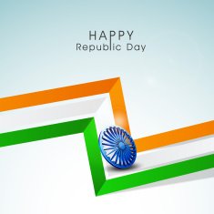 Indian Republic Day celebration with national tricolor stripes
