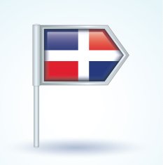 Flag of dominican republic vector illustration N2