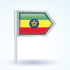 Flag of Ethiopia Vector illustration N3