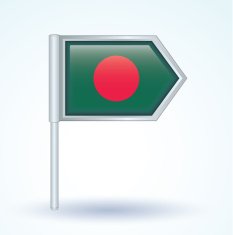 Flag of Banglades vector illustration N2