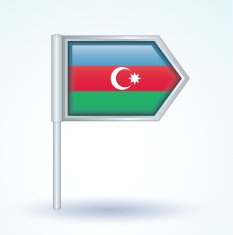 Flag of Azerbaijan vector illustration N2