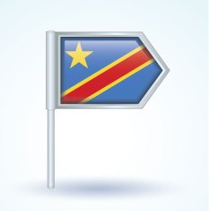 Flag of Democratic Republic the Congo vector illustration N3