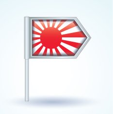 Flag of Japan imperial vector illustration N2