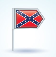 Flag of Confederate Rebel vector illustration N2