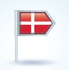 Flag of Denmark vector illustration N2