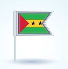Flag of Sao Tome and Principe vector illustration N3