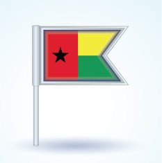Flag of guinea bissau vector illustration N3