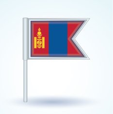 Flag of Mongolia vector illustration N3