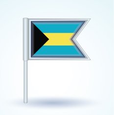 Flag of Bahamas vector illustration N2