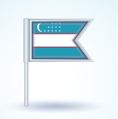 Flag of Uzbekistan vector illustration N11
