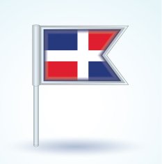 Flag of dominican republic vector illustration N3