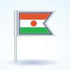 Flag of Republic niger vector illustration N3